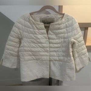 Herno cropped jacket in Ivory - Size 42